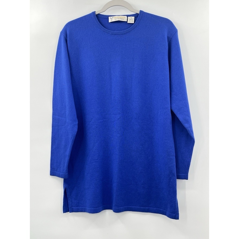 100% Cashmere Sweater Tunic Medium Blue Braemar